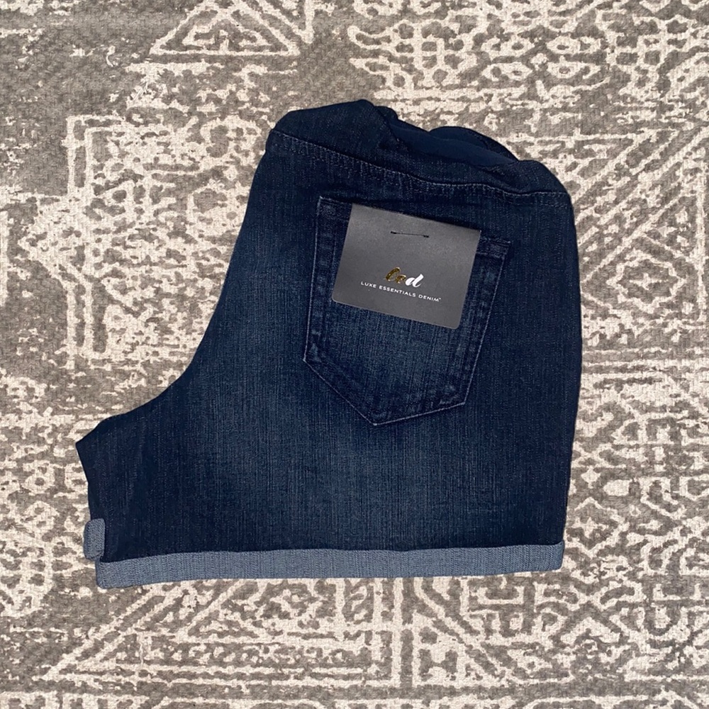 Luxe Essentials Maternity Denim Shorts